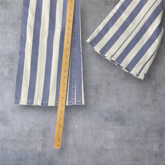 Free People Firecracker Flare Striped Jeans Womens 27 Red White Blue USA Hippie - Picture 8 of 13